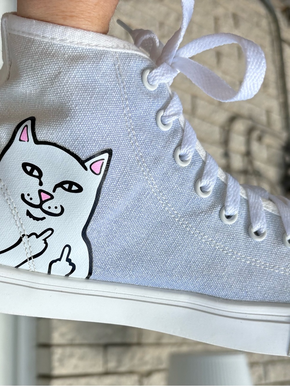Ripndip Lord Nermal UV Hi-Top Canvas Sneakers, size 10